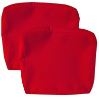 Cinnamonee Patio Chair Slipcovers Foldable Love Seat Cover Durable Stretchy For 2 Square Cushion Couch Sofa Furniture Outdoors, Lava Red 20X22