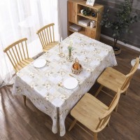 Liberecoo Vinyl Tablecloth Flannel Backed Stainresistant Rectangle Pvc Table Cloth Waterproof Oilproof Wipeable Indooroutdoor