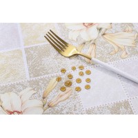 Liberecoo Vinyl Tablecloth Flannel Backed Stainresistant Rectangle Pvc Table Cloth Waterproof Oilproof Wipeable Indooroutdoor