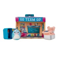 Squishville By Original Squishmallows Deluxe Academy Playset - Includes 2-Inch Eunice The Unicorn Plush, School Desk, Locker, And School Playscene - Toys For Kids