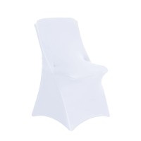 Azon White 20Pcs Stretch Folding Spandex Chair Covers For Banquets, Weddings, Party And Celebration