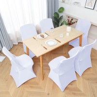 Azon White 20Pcs Stretch Folding Spandex Chair Covers For Banquets, Weddings, Party And Celebration