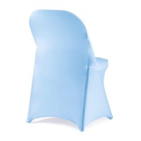 Howhic Folding Chair Covers For Party 12Pcs  Blue Mist Universal Spandex Chair Covers For Folding Chairs  Stretchy Fitted Chair Covers For Wedding  Party  Banquet  Conference (12Pcs  Blue Mist)