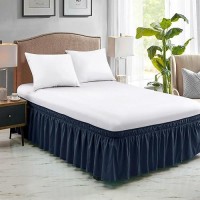 Freshculture King Bed Skirt Dust Ruffle For King Size Bed Easy Fit With 15Inch Tailored Drop Elastic Wrap Around Bed Skirt K