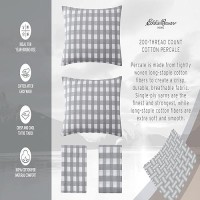 Eddie Bauer Sheets Cotton Percale Bedding Set Crisp Cool Stylish Home Decor Twin Ticking Stripe Bluewhite