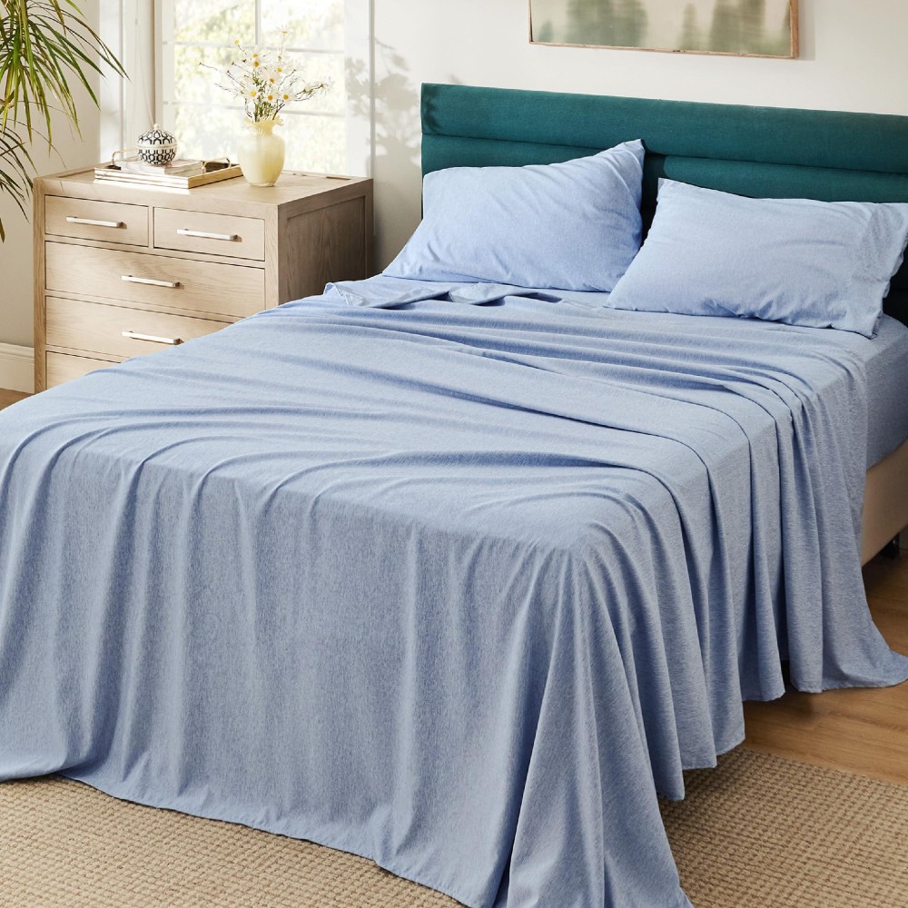 Bedsure King Size Sheets Ultra Soft Cationic Dyed Bed Sheets Fits Mattresses Up To 16 Thick Breathable King Sheets Hotel