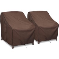 Brivic Patio Furniture Covers Waterproof For Chair, Outdoor Lawn Chair Covers Fits Up To 32W X 37D X 36H Inches(2Pack), Brown