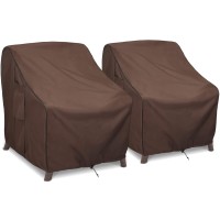 Brivic Patio Furniture Covers Waterproof For Chair, Outdoor Lawn Chair Covers Fits Up To 33W X 34D X 31H Inches(2Pack), Brown