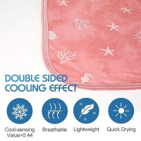 Ailemei Direct Cooling Blanket With Double Sided Cold Effect Lightweight Breathable Summer Oversize Coastal Theme Bed Blankets