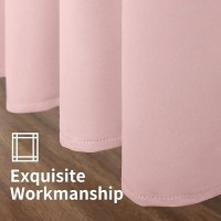 Youngstex Baby Pink Curtains 45 Inch Long For Short Window Thermal Insulated With Grommet Room Darkening Drapes For Nursery Gi