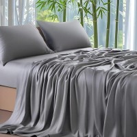 Shilucheng 100 Viscose Derived From Bamboo Sheets Cal King Size 4Pcs Ultra Cooling Silky Soft Bed Sheets 16 Deep Pocket