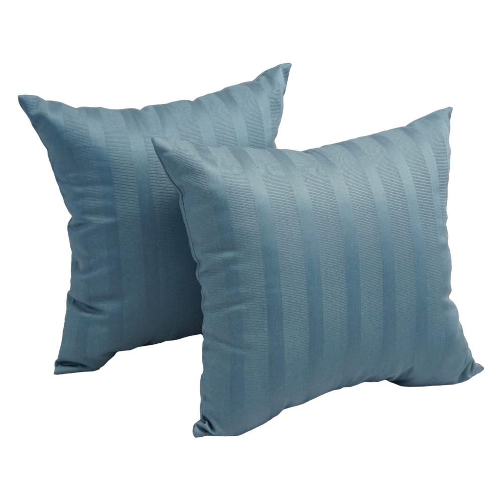 Blazing Needles Polyester Jacquard Throw Pillow 17 Shimmer Ocean 2 Count