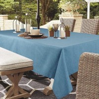 Youngseahome Outdoor Tablecloth Wrinklefree Stain Resistant Waterproof Polyester Fabric Table Cover With Zipper Umbrella Hole F