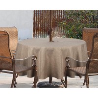 Youngseahome Outdoor Tablecloth Wrinklefree Stain Resistant Waterproof Polyester Fabric Table Cover With Zipper Umbrella Hole F