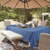 Youngseahome Outdoor Tablecloth Wrinklefree Stain Resistant Waterproof Polyester Fabric Table Cover With Zipper Umbrella Hole F