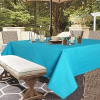 Youngseahome Outdoor Tablecloth Wrinklefree Stain Resistant Waterproof Polyester Fabric Table Cover With Zipper Umbrella Hole F