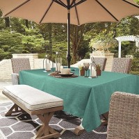 Youngseahome Outdoor Tablecloth Wrinklefree Stain Resistant Waterproof Polyester Fabric Table Cover With Zipper Umbrella Hole F