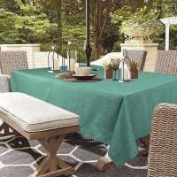 Youngseahome Outdoor Tablecloth Wrinklefree Stain Resistant Waterproof Polyester Fabric Table Cover With Zipper Umbrella Hole F