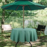 Youngseahome Outdoor Tablecloth Wrinklefree Stain Resistant Waterproof Polyester Fabric Table Cover With Zipper Umbrella Hole F