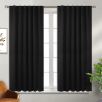 Bgment Rod Pocket And Back Tab Blackout Curtains For Bedroom Thermal Insulated Room Darkening Curtains For Living Room Set Of