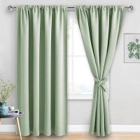 Jiuzhen Blackout Curtains For Bedroom Thermal Insulated Room Darkening Noise Reducing 70 X 84 Inch Length Curtains For Living