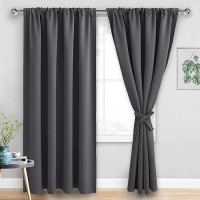 Jiuzhen Blackout Curtains For Bedroom Thermal Insulated Room Darkening Noise Reducing 60 X 84 Inch Length Curtains For Living