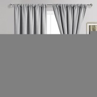 Jiuzhen Curtains For Bedroom Thermal Insulated Blackout Curtains With Tiebacks Room Darkening Curtains Energy Saving Noise