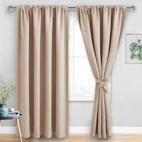 Jiuzhen Blackout Curtains For Bedroom Thermal Insulated Room Darkening Noise Reducing 60 X 84 Inch Length Curtains For Living