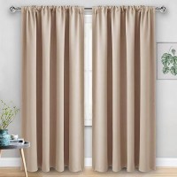 Jiuzhen Blackout Curtains For Bedroom Thermal Insulated Room Darkening Noise Reducing 60 X 84 Inch Length Curtains For Living