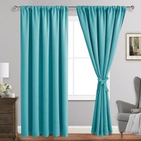 Jiuzhen Blackout Curtains For Bedroom Thermal Insulated Room Darkening Noise Reducing 70 X 84 Inch Length Curtains For Living