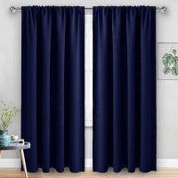 Jiuzhen Blackout Curtains For Bedroom Thermal Insulated Room Darkening Noise Reducing 70 X 84 Inch Length Curtains For Living