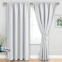 Jiuzhen Curtains For Bedroom Thermal Insulated Room Darkening Noise Reducing 70 X 84 Inch Blackout Curtains For Living Room