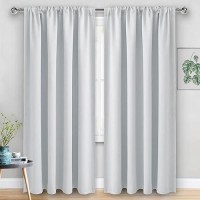 Jiuzhen Curtains For Bedroom Thermal Insulated Room Darkening Noise Reducing 70 X 84 Inch Blackout Curtains For Living Room