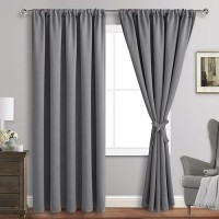 Jiuzhen Blackout Curtains For Bedroom Thermal Insulated Room Darkening Noise Reducing 70 X 84 Inch Length Curtains For Living