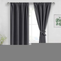 Jiuzhen Blackout Curtains For Bedroom Curtain Drapes Set Of 2 Panels With Tiebacks Room Darkening Thermal Curtains 42 X 72 I