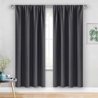 Jiuzhen Blackout Curtains For Bedroom Curtain Drapes Set Of 2 Panels With Tiebacks Room Darkening Thermal Curtains 42 X 72 I