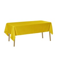 Algaiety 2 Pack Waterproof Rectangle Tablecloth, 60 X 102 Inch Polyester Tablecloths, Wrinkle Resistant Polyester Tablecloth For Dining Table, Outdoor, Party And Banquets (Yellow)