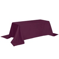 Algaiety 2 Pack Waterproof Rectangle Tablecloth, 90 X 132 Inch Polyester Tablecloths, Wrinkle Resistant Polyester Tablecloth For Dining Table, Outdoor, Party And Banquets (Eggplant)