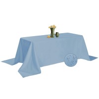 Algaiety 2 Pack Waterproof Rectangle Tablecloth, 90 X 156 Inch Polyester Tablecloths, Wrinkle Resistant Polyester Tablecloth For Dining Table, Outdoor, Party And Banquets (Blue Mist)