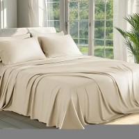 Shilucheng 100 Viscose Derived From Bamboo Sheets Queen Size 6Pcs Ultra Cooling Silky Soft Bed Sheets 16 Deep Pocket P