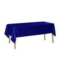 Algaiety 2 Pack Waterproof Rectangle Tablecloth, 60 X 120 Inch Polyester Tablecloths, Wrinkle Resistant Polyester Tablecloth For Dining Table, Outdoor, Party And Banquets (Royal Blue)