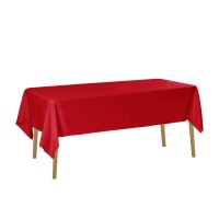 Algaiety 2 Pack Waterproof Rectangle Tablecloth, 60 X 102 Inch Polyester Tablecloths, Wrinkle Resistant Polyester Tablecloth For Dining Table, Outdoor, Party And Banquets (Red)