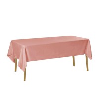 Algaiety 2 Pack Waterproof Rectangle Tablecloth, 60 X 102 Inch Polyester Tablecloths, Wrinkle Resistant Polyester Tablecloth For Dining Table, Outdoor, Party And Banquets (Dusty Pink)