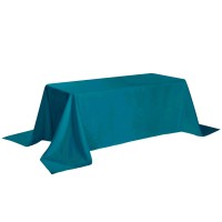 Algaiety 2 Pack Waterproof Rectangle Tablecloth, 90 X 156 Inch Polyester Tablecloths, Wrinkle Resistant Polyester Tablecloth For Dining Table, Outdoor, Party And Banquets (Caribbean Blue)