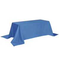 Algaiety 2 Pack Waterproof Rectangle Tablecloth, 90 X 132 Inch Polyester Tablecloths, Wrinkle Resistant Polyester Tablecloth For Dining Table, Outdoor, Party And Banquets (Mediterranean Blue)