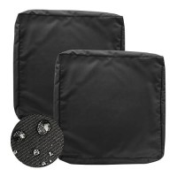 Gueglsa Outdoor Cushion Covers Replacement 24X24X4  Water Repellent Patio Cushion Slipcovers  High Uv Resistant Replacement Cushion Covers  Set Of 2  Black