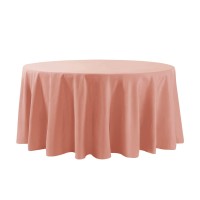 Algaiety 2 Pack Waterproof Round Tablecloth, 120'' Inch Polyester Tablecloths, Wrinkle Resistant Polyester Table Cover For Dining Table, Outdoor, Party And Banquets (Dusty Pink)