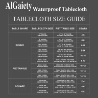Algaiety 2 Pack Waterproof Round Tablecloth, 120'' Inch Polyester Tablecloths, Wrinkle Resistant Polyester Table Cover For Dining Table, Outdoor, Party And Banquets (Mediterranean Blue)