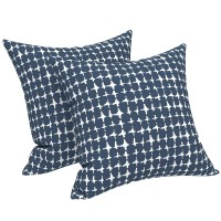 Lvtxiii Outdoor/Indoor Throw Pillows, Decorative Throw Pillows With Inserts, 18?X18? Square Pillows For Bed, Couch, Sofa And Patio Furniture (Set Of 2, Tie-Dye Navy)