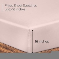 Royale Linens Fitted Sheet Twin Xl Brushed Hotel Quality 1800 Ultrasoft Wrinkle Fade Resistant Bottom Sheet Deep Pocket